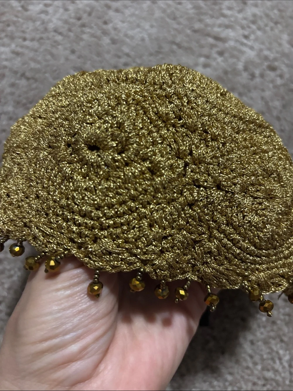 Zara Gold Beaded Crochet Hair Accessory